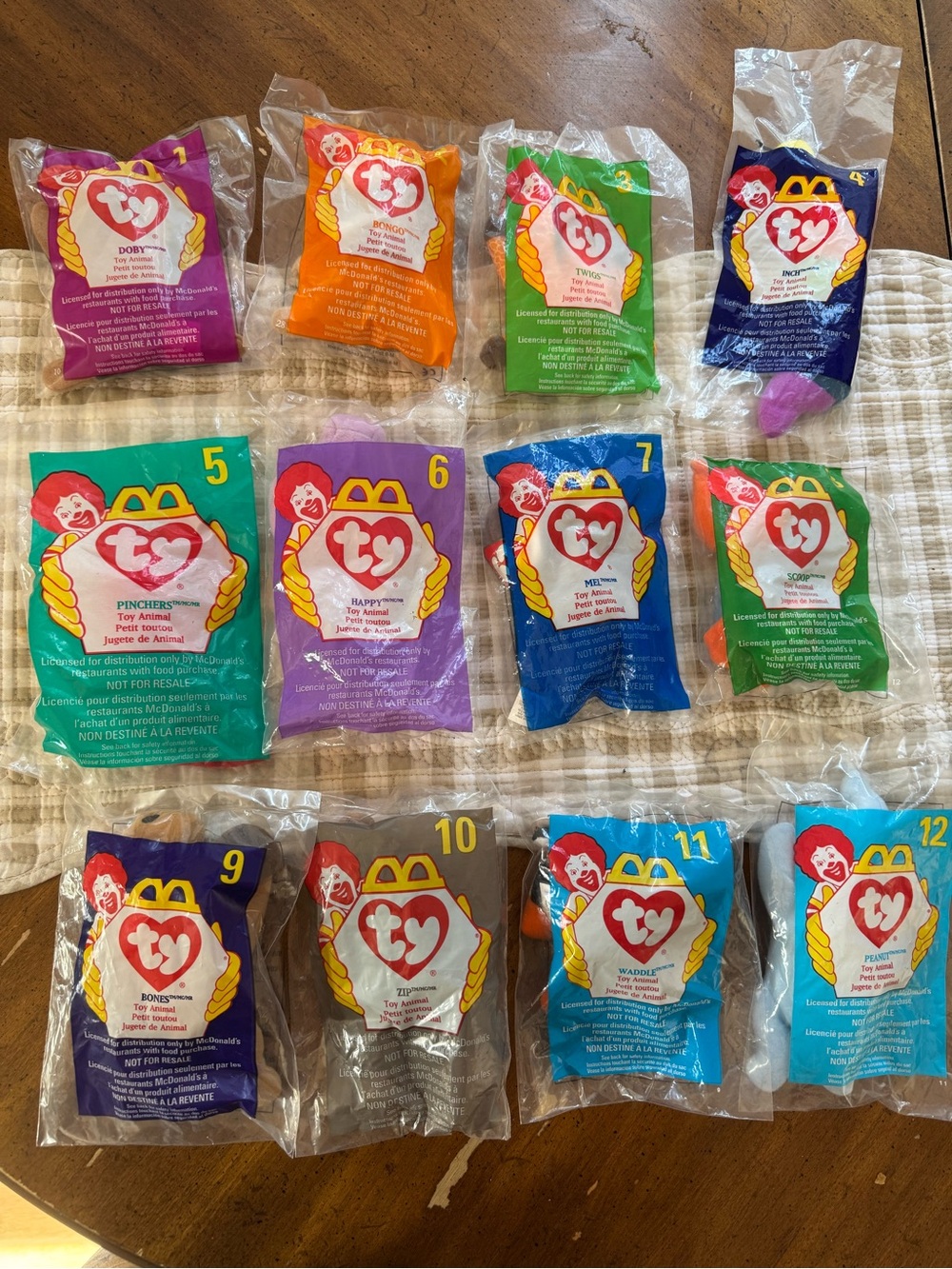 Ty Beanie Babies McDonald's Happy Meal Plush Lot - Assorted Colors